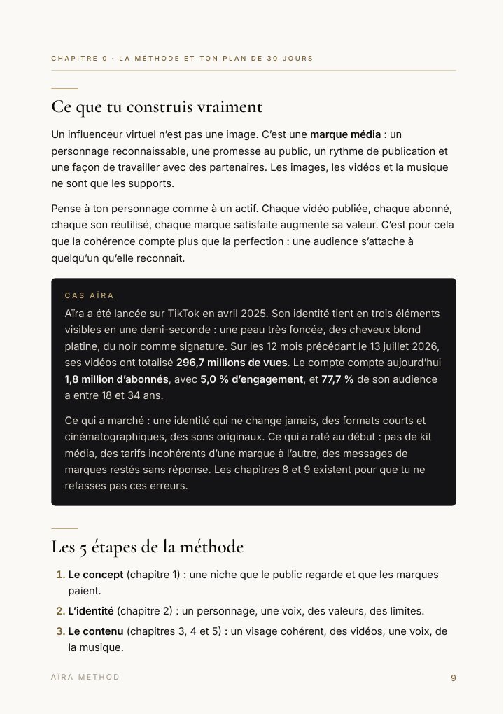 Page du chapitre 0 avec un encadré Cas Aïra