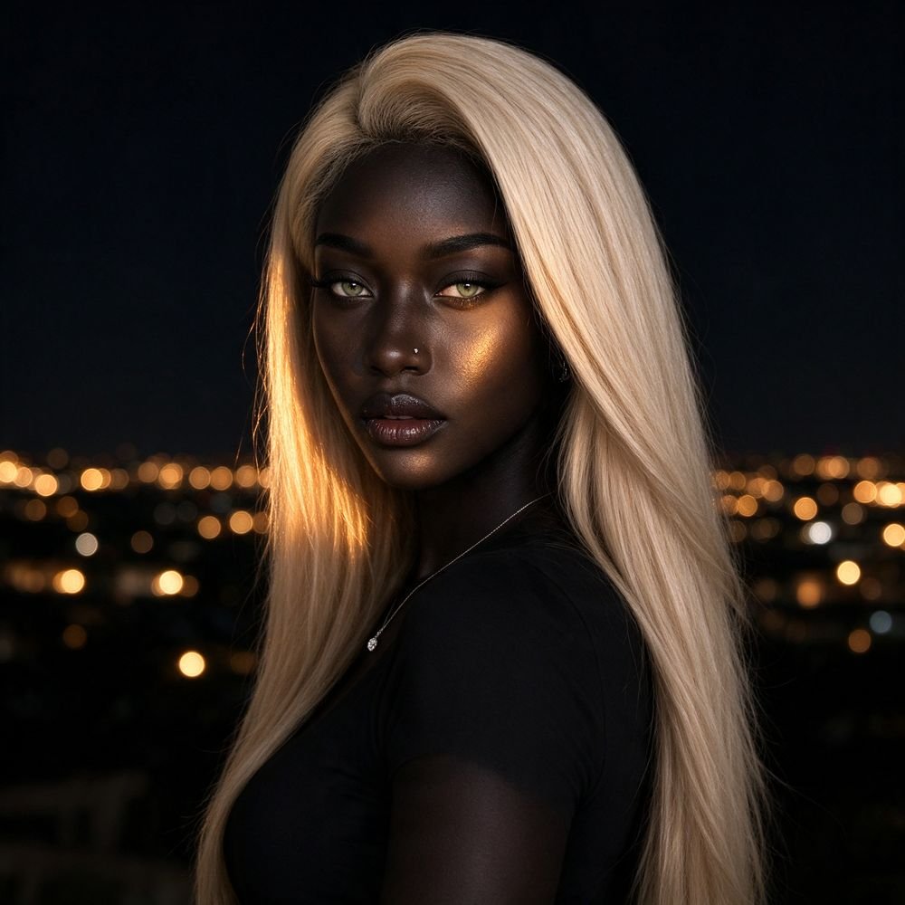 Cover art for “Resta Stanotte”, Aïra's latest single: Aïra at night above the city lights